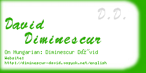 david diminescur business card